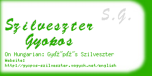 szilveszter gyopos business card